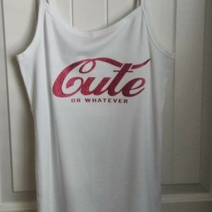 Fitted Cute Glitter tank top